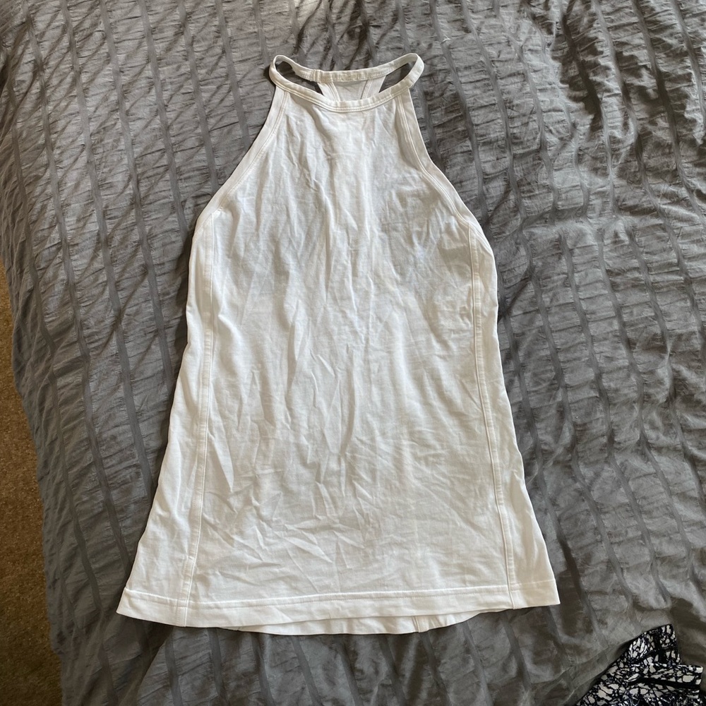 Lululemon White Racerback Tank/ Size 8